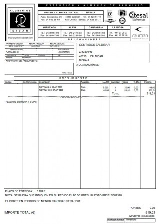PRESUPUESTO PROVEEDOR